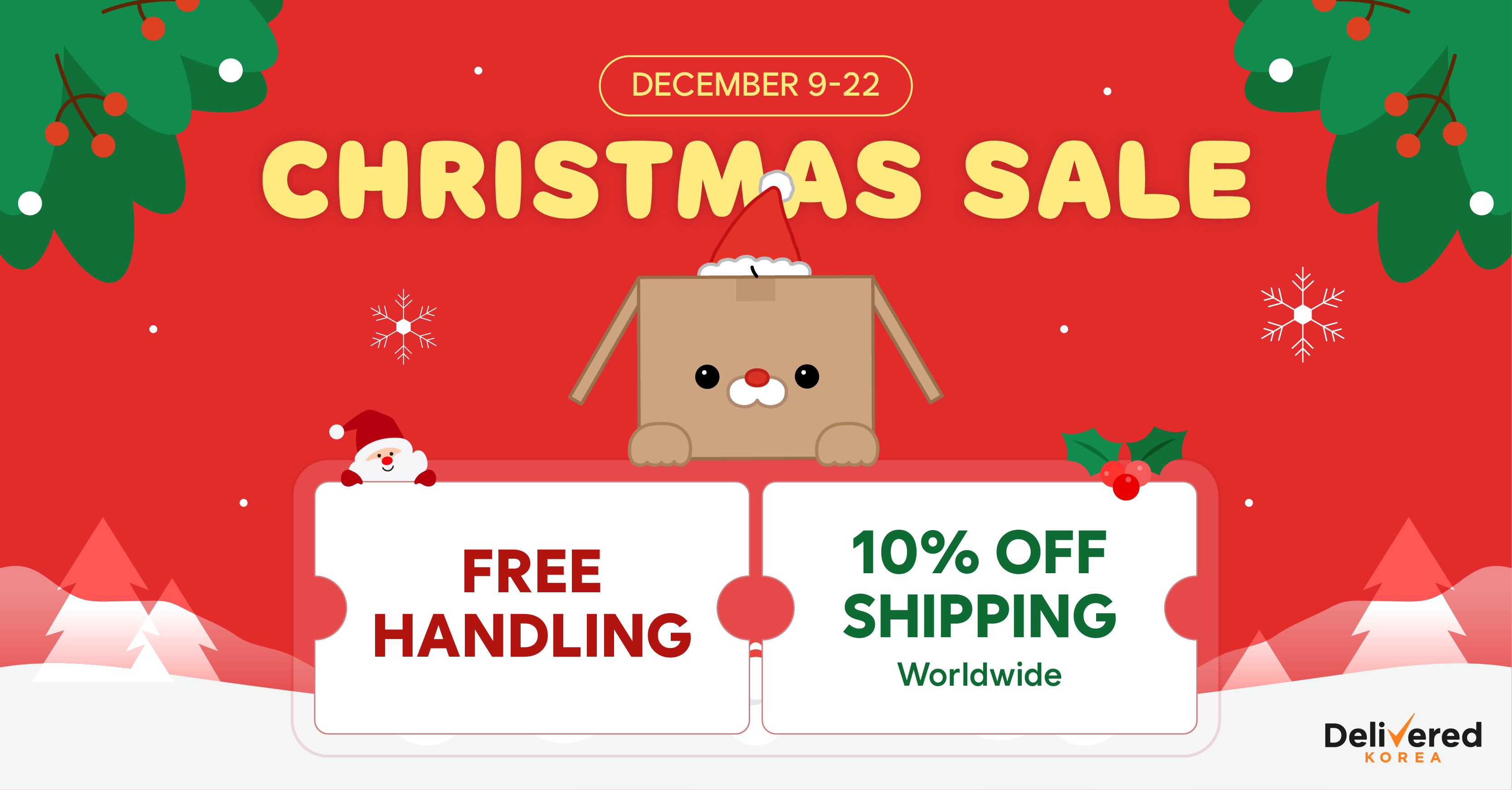 Christmas Sale! FREE Handling + 10% OFF Shipping